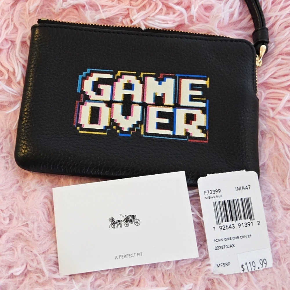 Game Over Ms Pac-Man Wristlet